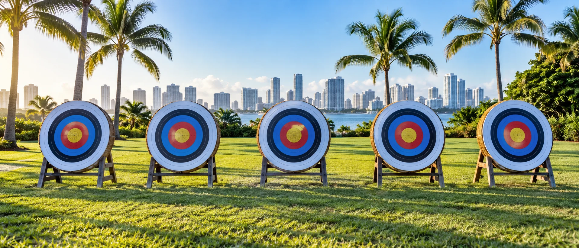Outdoor archery target range